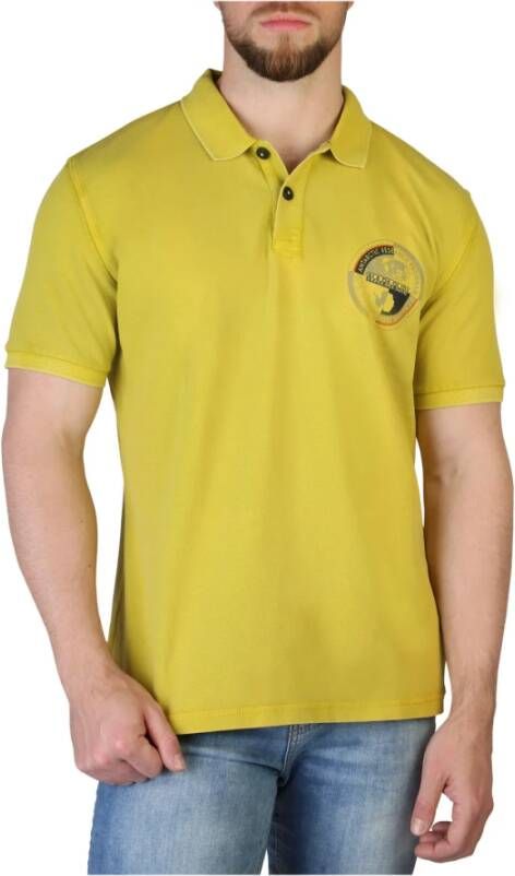Napapijri Klassiek Katoenen Polo Shirt voor Heren Yellow Heren