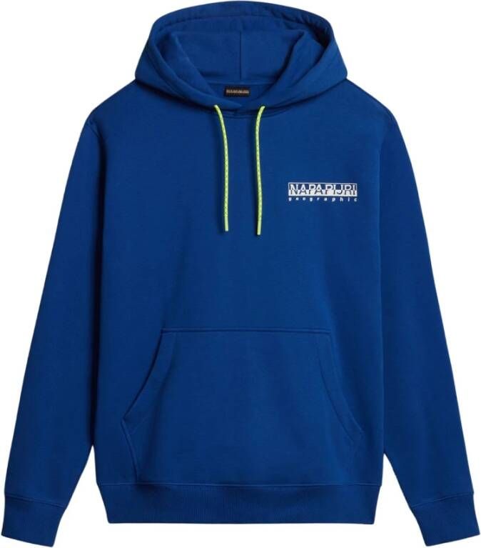 Napapijri Elektrisch blauwe hoodie Blauw Heren
