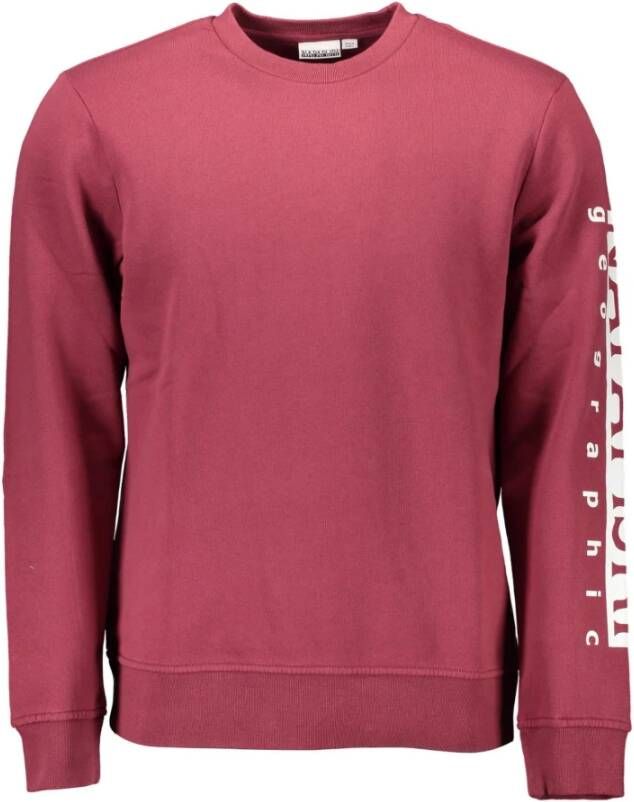 Napapijri Rode Sweatshirt met Print en Lange Mouwen Red Heren