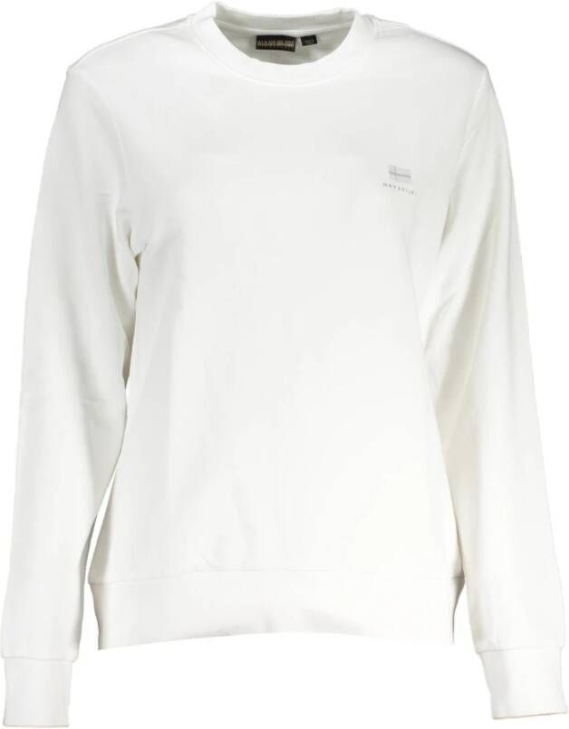 Napapijri Witte Sweatshirt voor Dames met Borduurwerk Wit Dames
