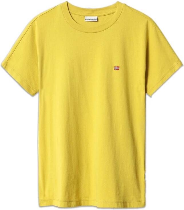 Napapijri Salis Organisch Katoenen T-shirt Yellow Dames