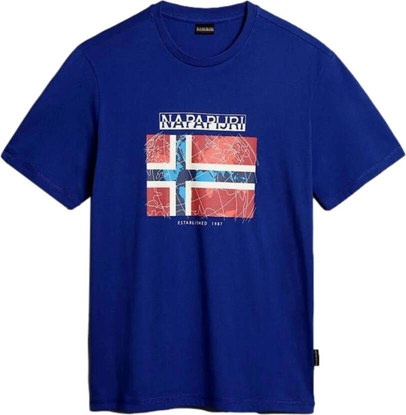 Napapijri T-shirt met logoprint model 'GUIRO'