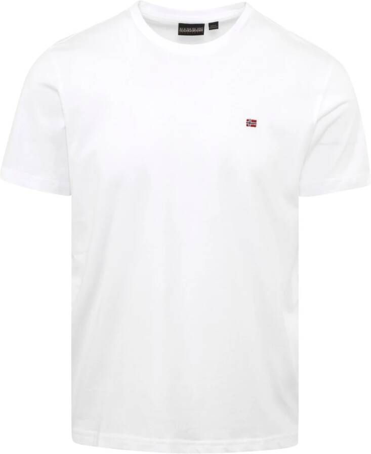 Napapijri Salis Micro Flag T-Shirt White- Heren White