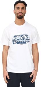 Napapijri T-shirt met labelprint met statement model 'MANTA'