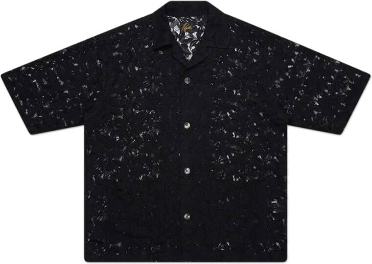 Needles Bloemen Kant Cabana Shirt Zwart Heren