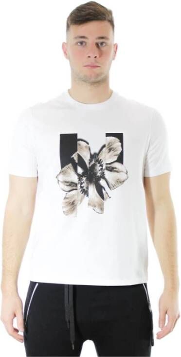 Neil Barrett Flower t -shirt Wit Heren