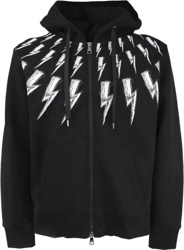 Neil Barrett Hoodie Sweatshirt met Capuchon Zwart Heren