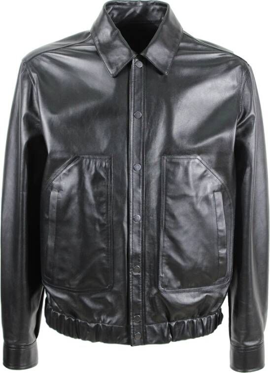 Neil Barrett Leather Jackets Zwart Heren