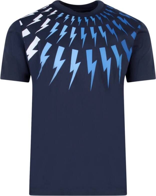 Neil Barrett Mannen & Kleding T-shirts PoloS Pbjt007St511S Blauw Heren