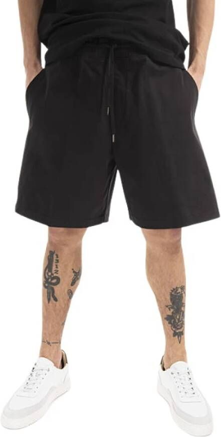 Neil Barrett Mannen losse elastische tailleband Bpa038-S039 01 shorts Zwart Heren