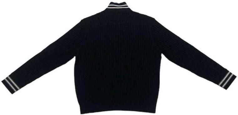 Neil Barrett Gestreepte gebreide tracktop met rits Black Heren - Foto 2