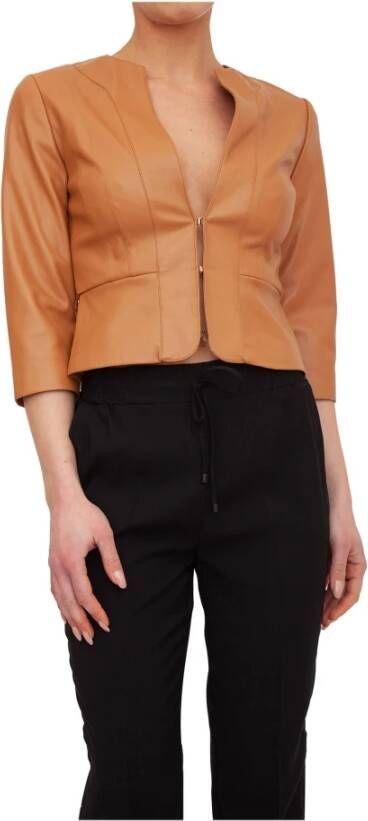 Nenette Leather Jackets Bruin Dames