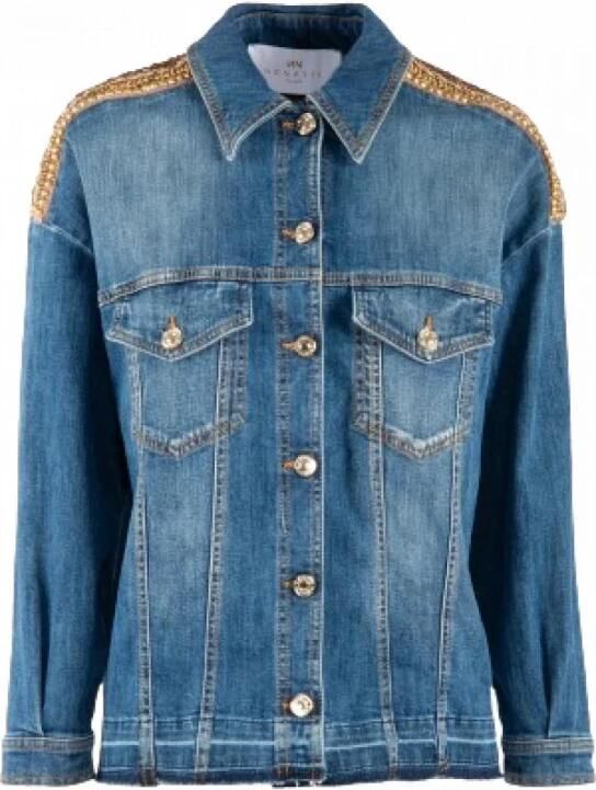 Nenette Denim Geborduurde Jas Blue Dames