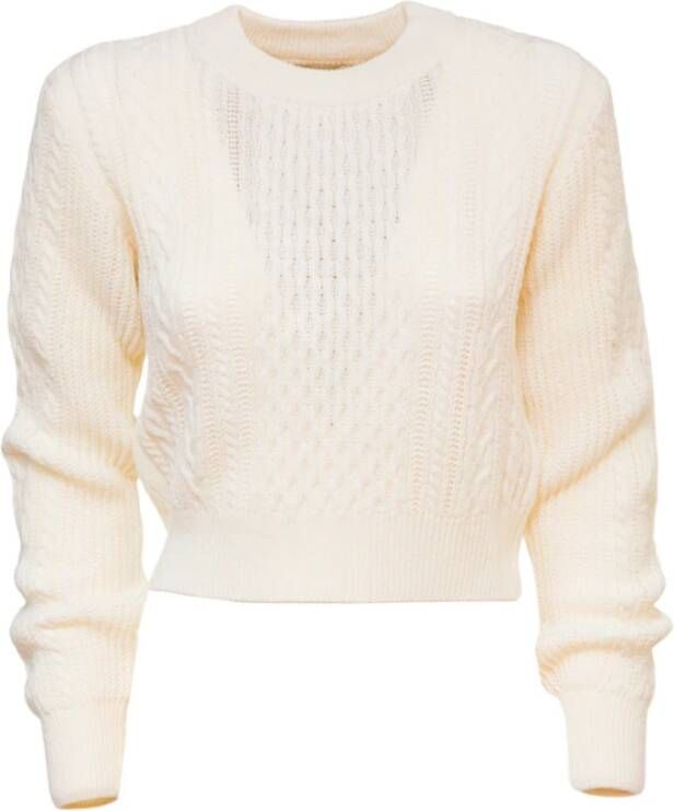 Nenette Round-neck Knitwear White Dames