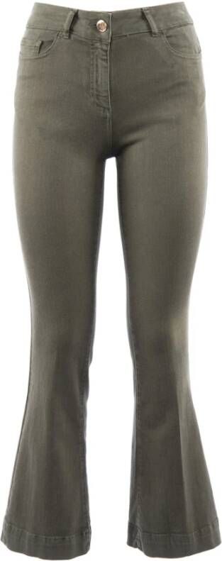 Nenette Taps toelopende broek Groen Dames