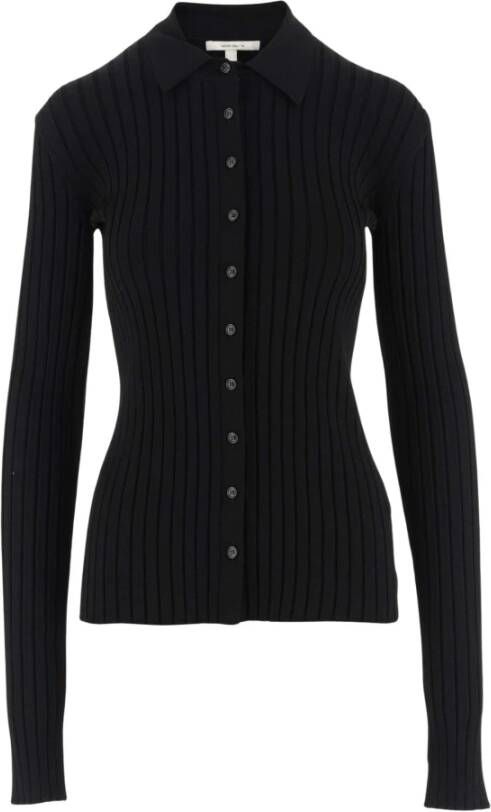 Nensi Dojaka Zwarte Stretch Viscose Shirt Zwart Dames