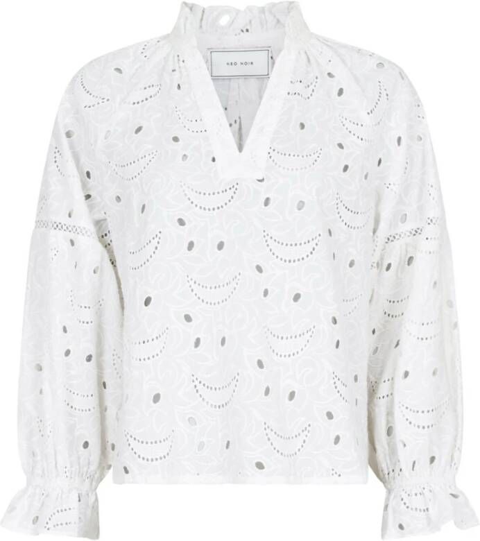 NEO NOIR Micah Emb Blouse 160896 Wit White Dames