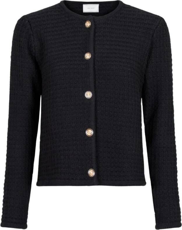 NEO NOIR Dames Truien & Vesten Limone Knit Jacket Zwart