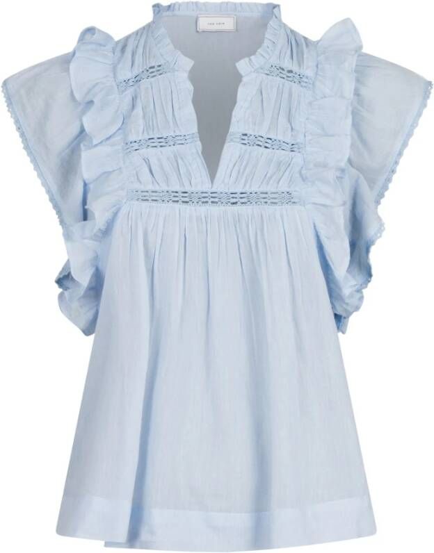 NEO NOIR "Jayla S Voile Top Lichtblauw" Blauw Dames