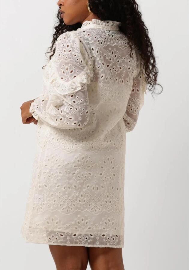 NEO NOIR Dames Jurken Abby Embroidery Dress Gebroken Wit - Foto 2