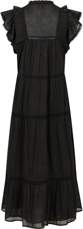 NEO NOIR Zwarte Voile Jurk met Kantpanelen Black Dames - Foto 4