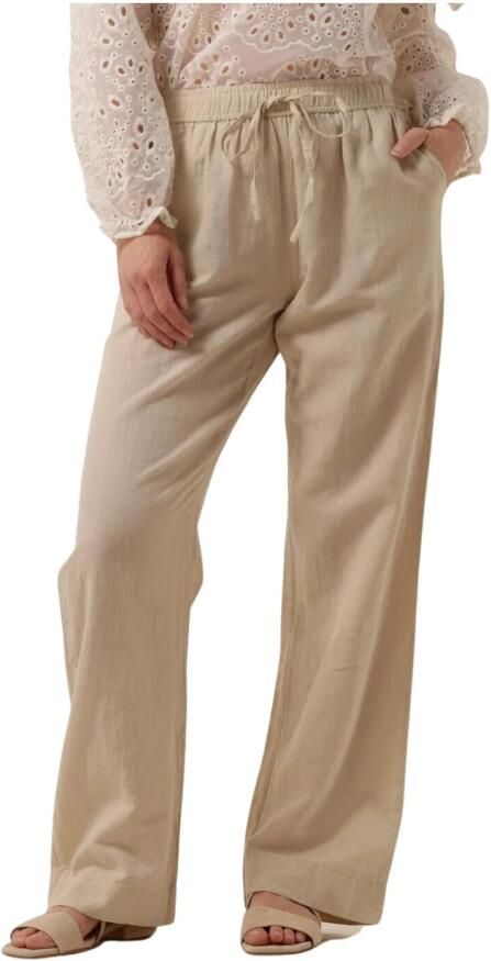 NEO NOIR Dames Broeken Sonar Linen Pants Beige - Foto 3