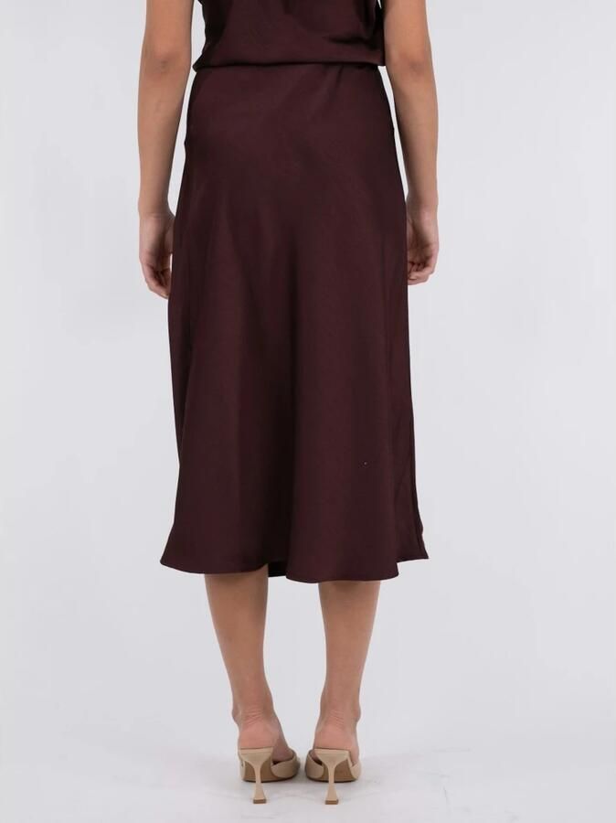 NEO NOIR Midirok van satijn met elastische band model 'URA' - Foto 10