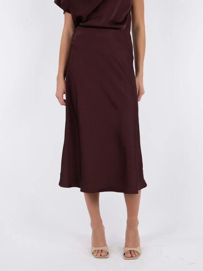 NEO NOIR Midirok van satijn met elastische band model 'URA' - Foto 8
