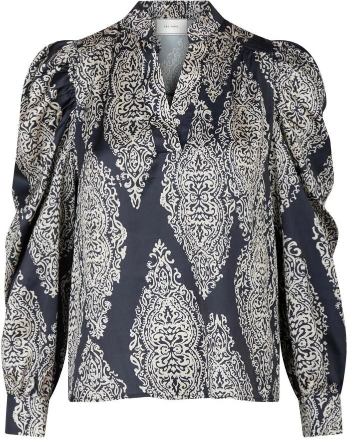 NEO NOIR Dames Blouses Rosslyn Paisley Drop Blouse Donkerblauw - Foto 5