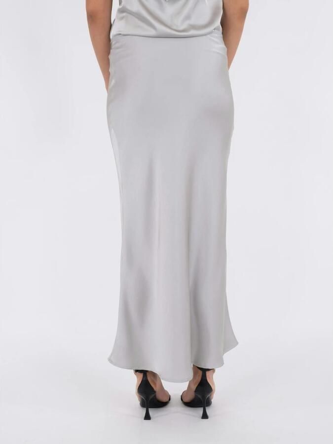 NEO NOIR Zilver Midi Rok Vicky Heavy Sateen Gray Dames - Foto 2