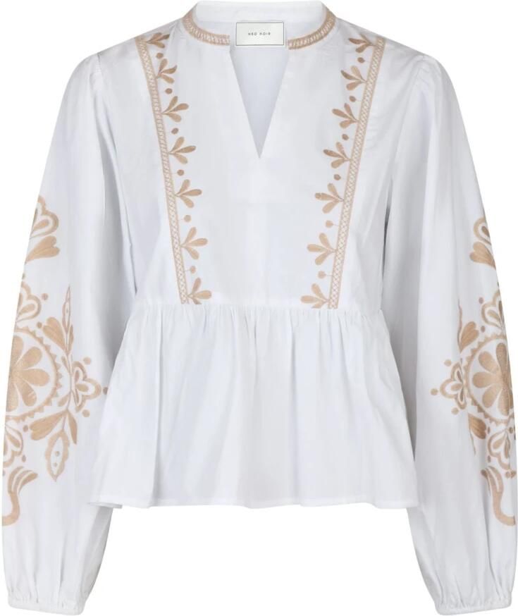 NEO NOIR Geborduurde Off White Blouse White Dames - Foto 10