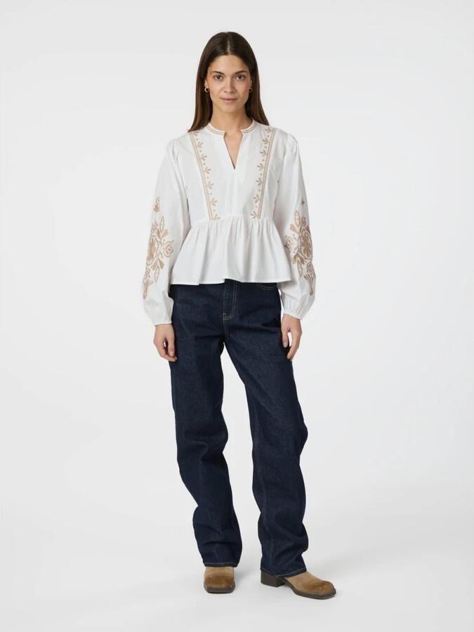 NEO NOIR Geborduurde Off White Blouse White Dames - Foto 8