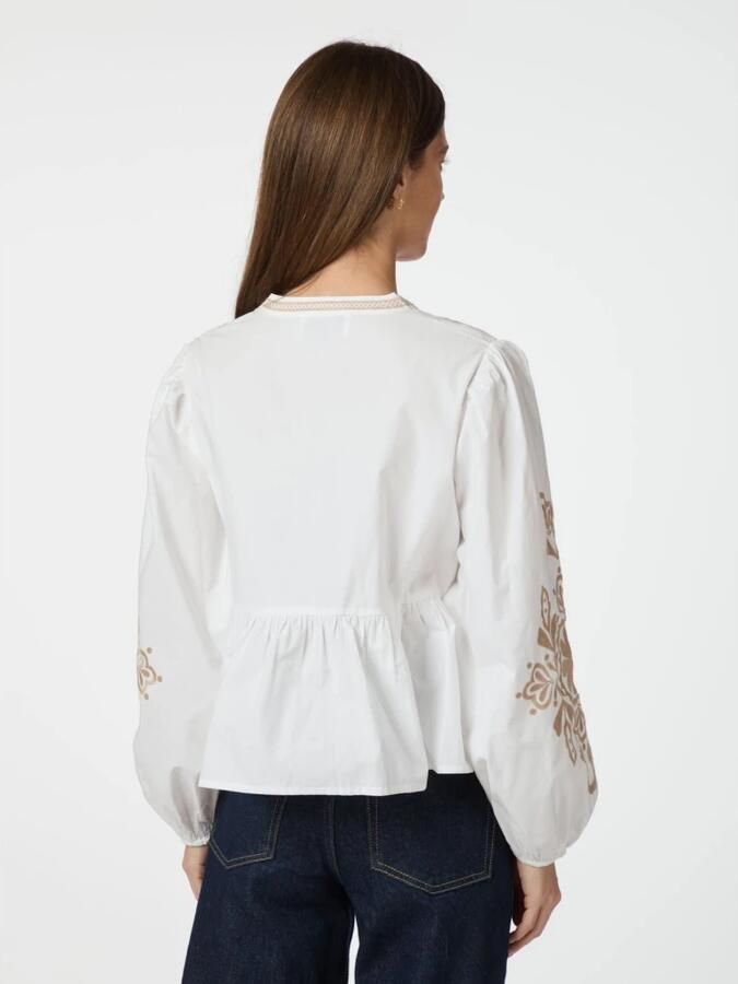 NEO NOIR Geborduurde Off White Blouse White Dames - Foto 9