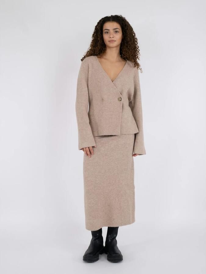 NEO NOIR Dames Truien & Vesten Marie Louise Knit Cardigan Beige - Foto 7