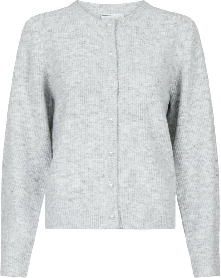 NEO NOIR Dames Truien & Vesten Nuna Knit Cardigan Lichtgrijs - Foto 4