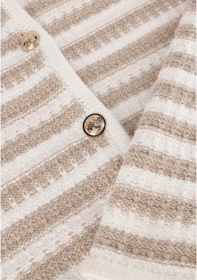 NEO NOIR Dames Truien & Vesten Limone Stripe Knit Jacket Zand