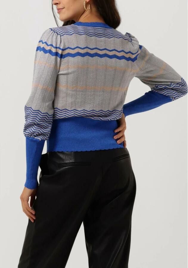 NEO NOIR Gestreepte Gebreide Blouse Blue Dames - Foto 3