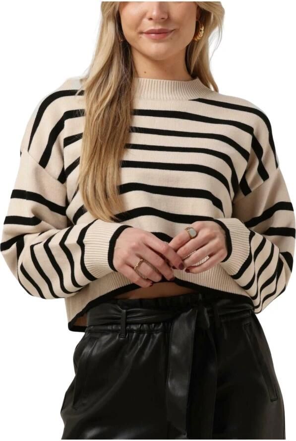 NEO NOIR Dames Truien & Vesten Rebekka Stripe Knit Blouse Ecru - Foto 4