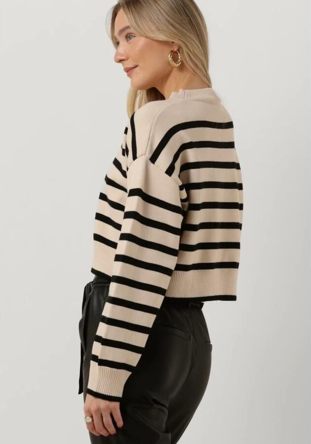 NEO NOIR Dames Truien & Vesten Rebekka Stripe Knit Blouse Ecru - Foto 3