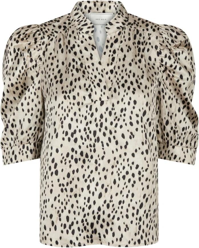 NEO NOIR Dames Blouses Roella Desert Dot Blouse Gebroken Wit