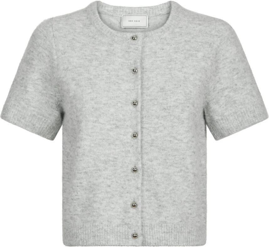 NEO NOIR Dames Truien & Vesten Mitta Knit Cardigan Lichtgrijs