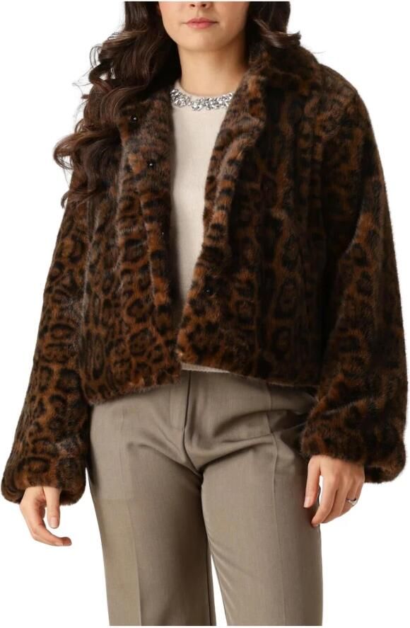 NEO NOIR Dames Jassen Melodie Leo Faux Fur Jacketdam Bruin - Foto 3