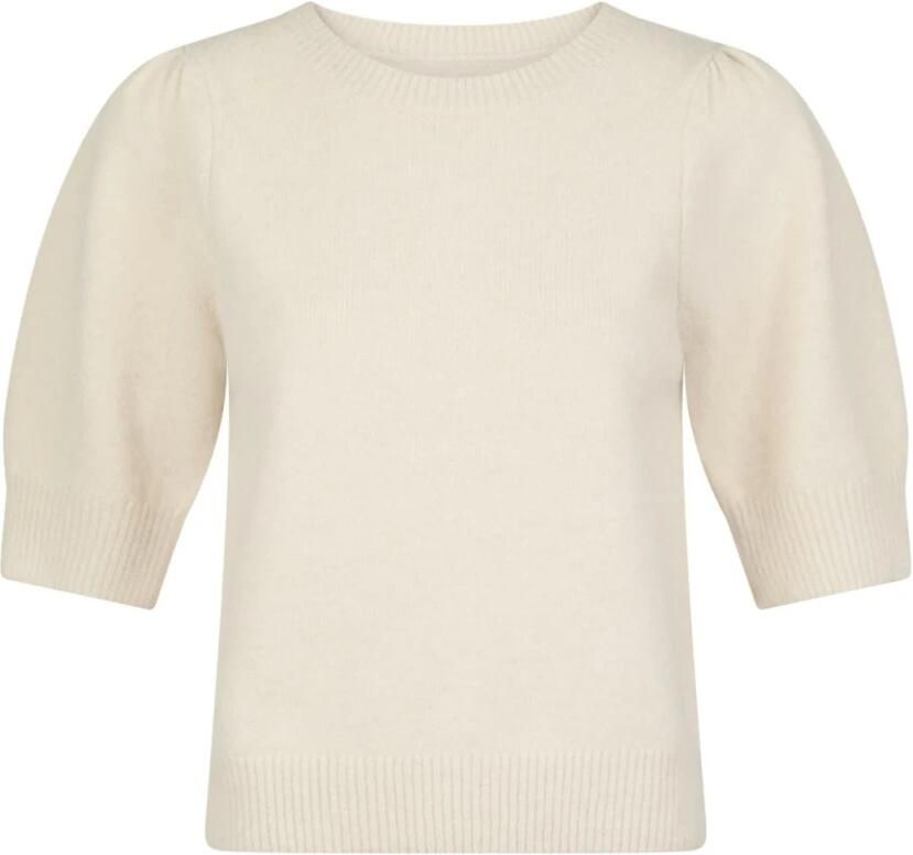 NEO NOIR Dames Tops & T-shirts Martha Bow Knit Tee Ecru - Foto 3