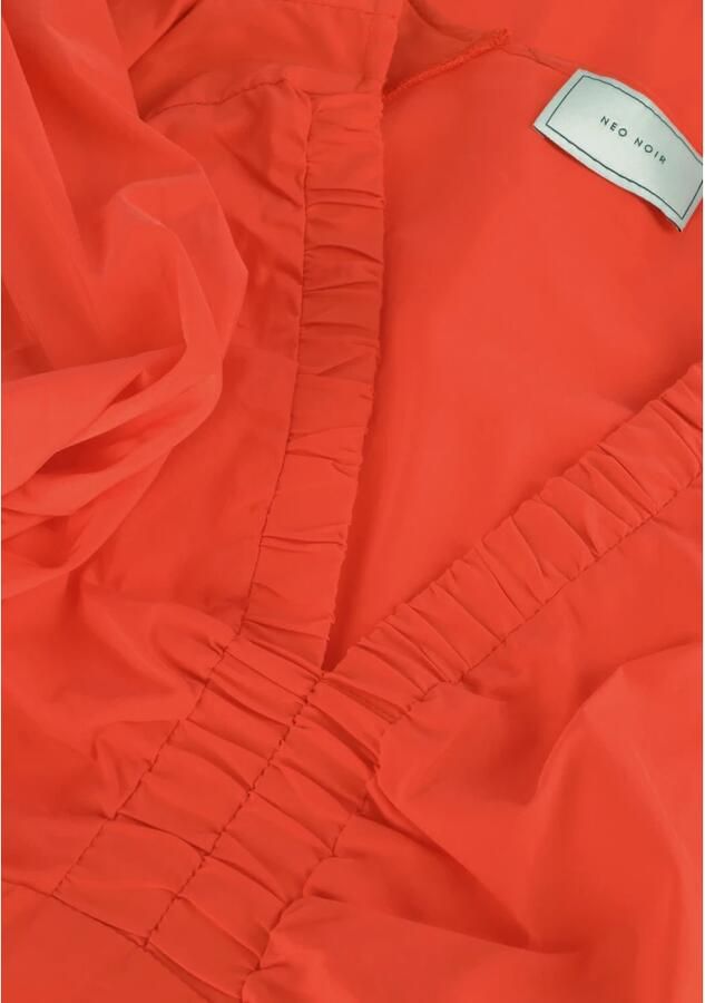 NEO NOIR Koraal Poplin Jurk met Gedrapeerd Detail Orange Dames