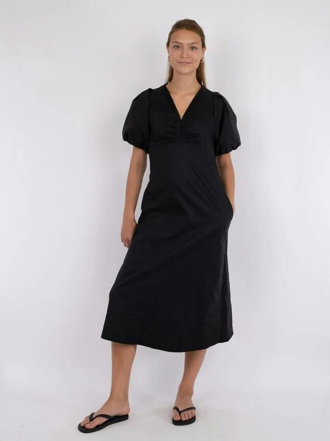 NEO NOIR Dames Jurken Illana Poplin Dress Zwart - Foto 7