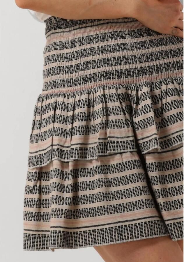 NEO NOIR Dames Rokken Carin Stitch Print Skirt Gebroken Wit
