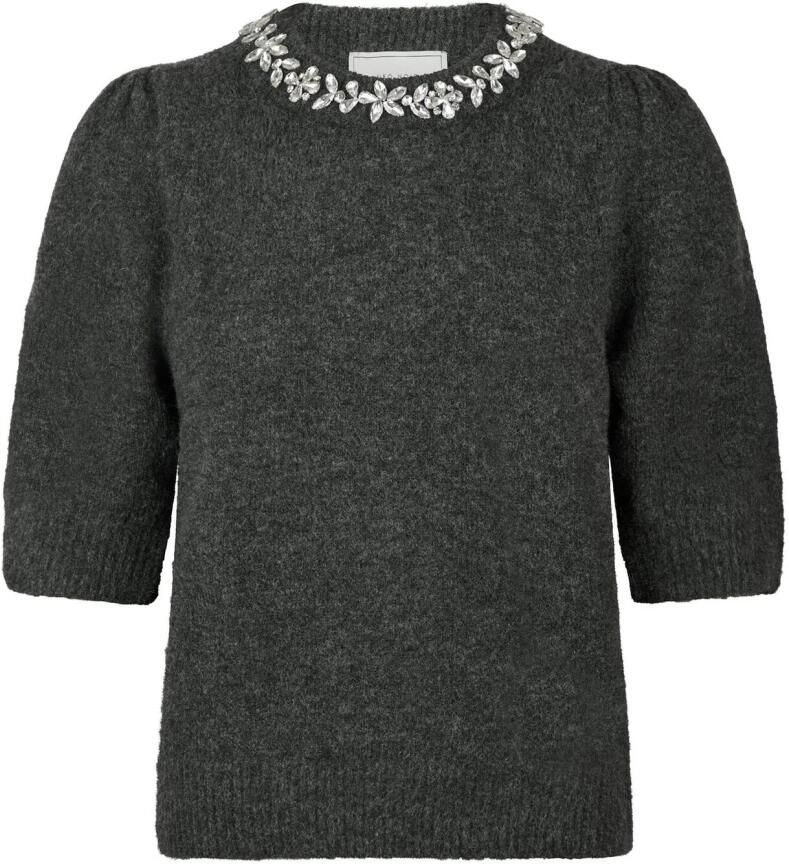 NEO NOIR Dames Truien & Vesten Maia Stone Knit Blouse Donkergrijs