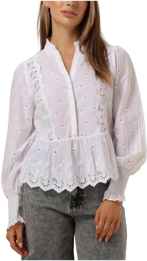 NEO NOIR Witte Geborduurde Blouse voor Vrouwen White Dames - Foto 3
