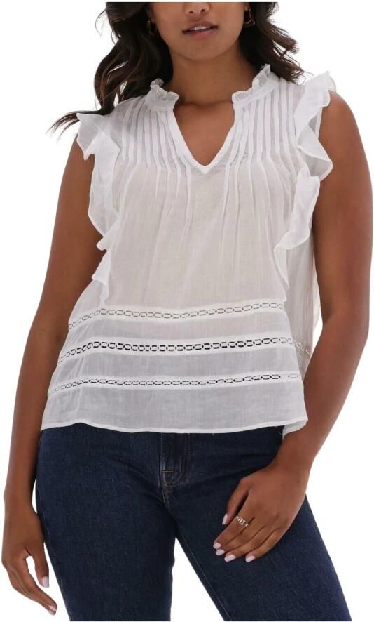 NEO NOIR Dames Tops & T-shirts Juliette S Voile Top Wit - Foto 4