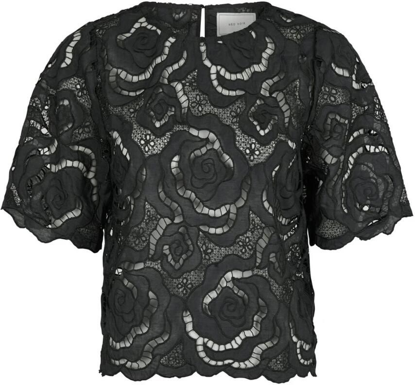 NEO NOIR Dames Tops & T-shirts Trisha Big Lace Blouse Zwart